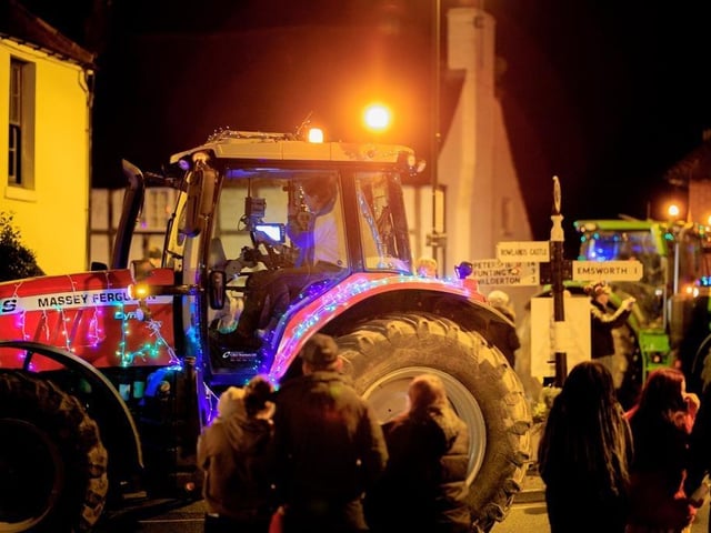 The 63-strong tractor run caused a stir wherever it went.