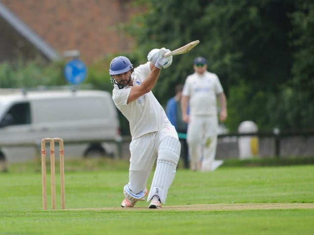 Action between Broadwater CC and Goring CC in Division 4 West of the Sussex Cricket League
