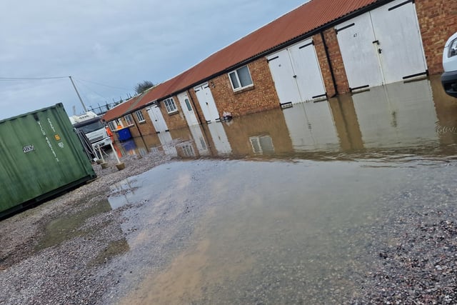 Several businesses and industrial units suffered flooding and contamination by effluent following the burst sewer on October 18 in Bulverhythe, St Leonards. Picture: Contributed