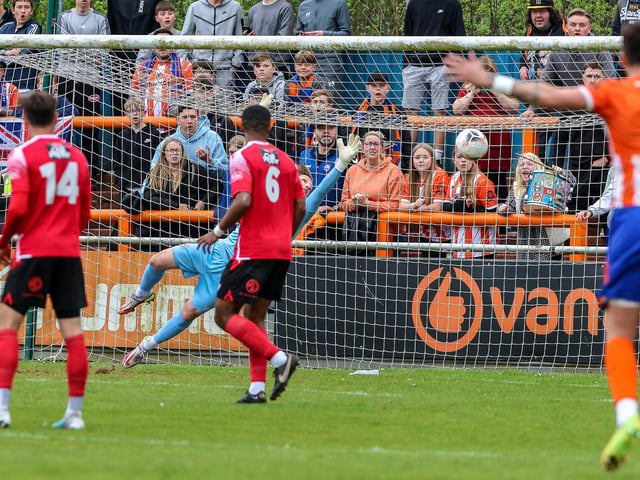 Action from Eastbourne Borough's defeat at Braintree in the National Lague South