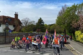Setting off from Gildredge Park for Eastbourne's 2nd Kidical Mass
