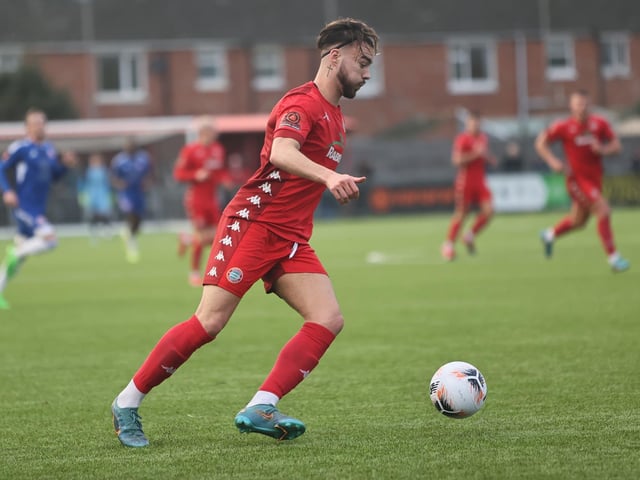 Action from Worthing FC's 3-2 win at home to Welling in the National League South