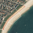 A section of beachfront land in Selsey has been put up for auction with a guide price of £20,000, and is being marketed as having potential for beach huts or chalets. Photo: rightmove.co.uk