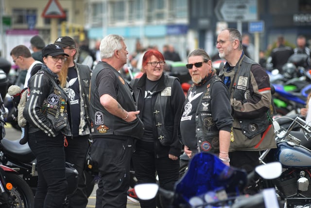 May Day bikers in Hastings, May 1 2023.