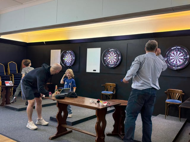 Handcross Social Club hosted the boys 12-hour 'dartathon', in which over £1000 was raise for Macmillan cancer support.
