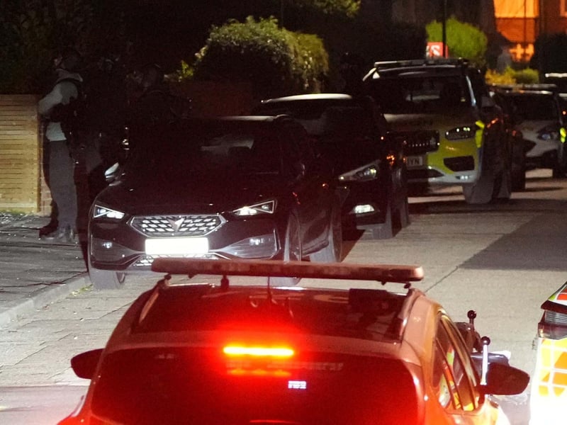 Emergency services attending an incident in Sompting on Wednesday night (March 26)