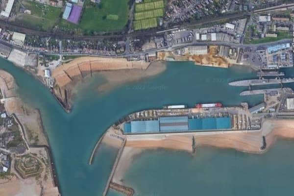 Aerial view of Shoreham Harbour