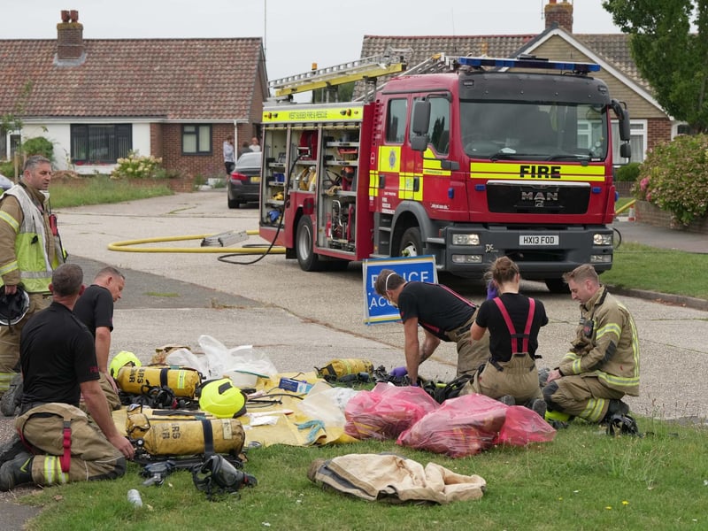 Firefighters at the scene. Picture: Sussex News and Pictures