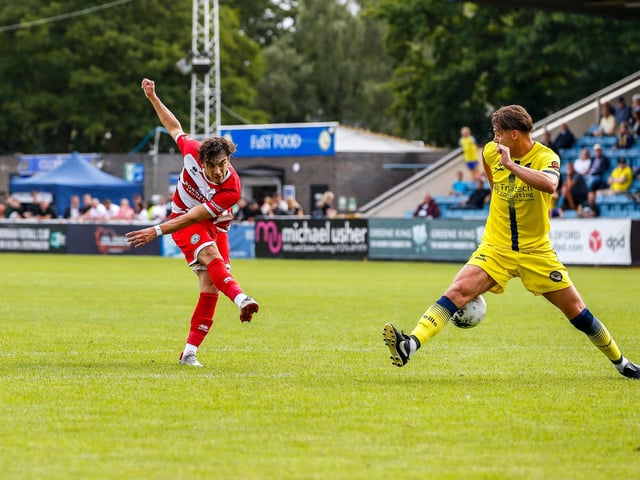 Action from Eastbourne Borough's 1-1 National League South draw at Farnborough