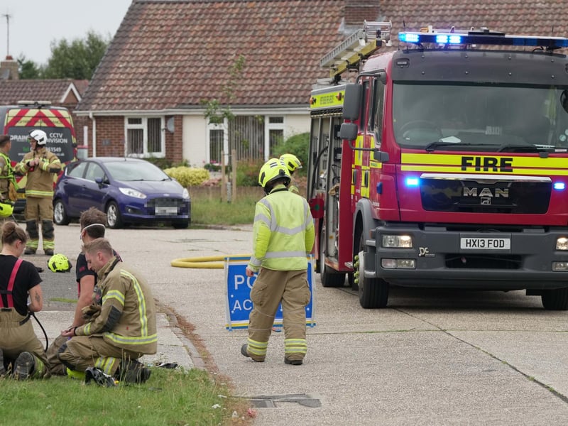 Firefighters at the scene. Picture: Sussex News and Pictures