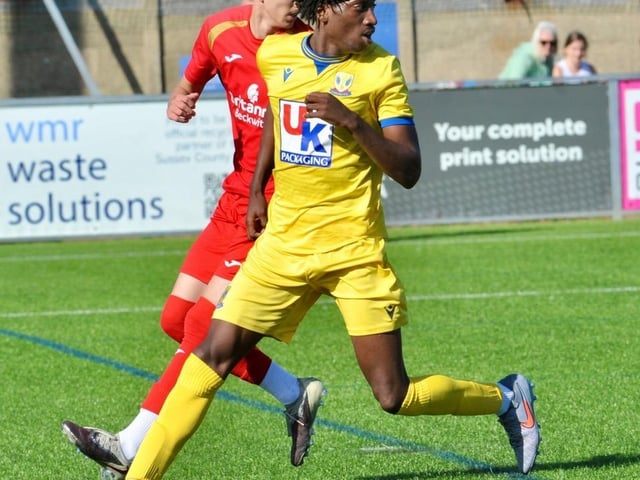 Lancing beat Newhaven 3-1 at Culver Road. Photographer Stephen Goodger caught the action