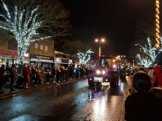 The Arundel Illuminated Tractor Run 2025 in Rustington, which it was visiting for the first time