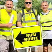 Andrew Griffith MP (centre) pictured with fellow marshals Kent and Jeremy Haworth.