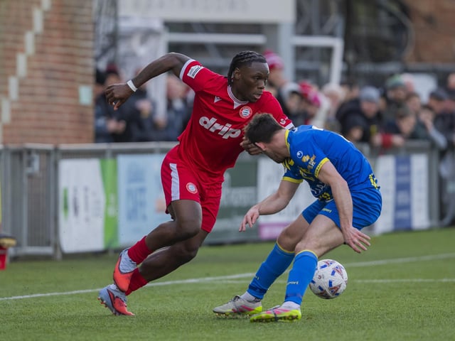 during the match between Worthing vsWeston-super-Mare in the Enterprise National League South at Sussex Transport Community Stadium : Worthing v Weston-super-Mare, National League South
