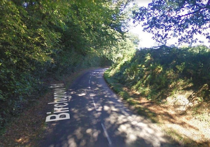 There are multiple potholes across Birchgrove Road in Horsted Keynes, which is forcing people to drive in the middle of the road to avoid them.