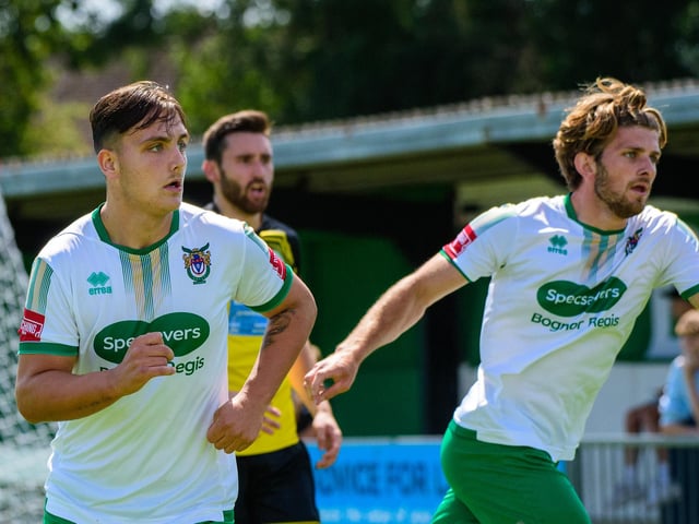 Action in the Rocks' pre-season win over Chichester City at Nyewood Lane