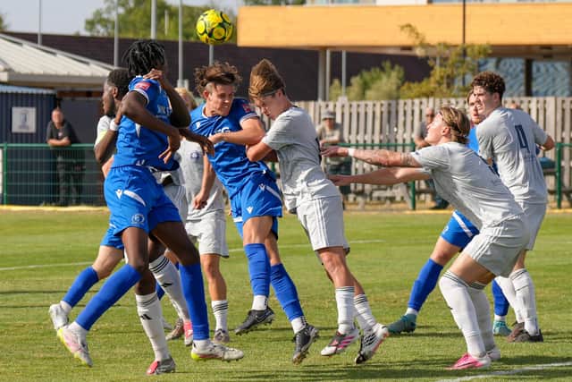 Broadbridge Heath in FA Cup action v Greewnwich Boro a few weeks ago | Steve Flynn – SF Photos