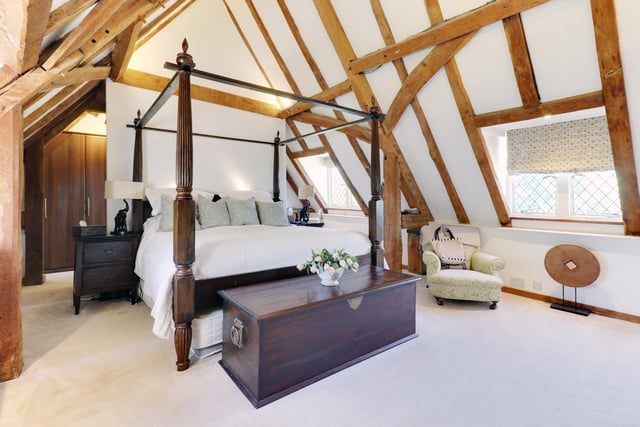 One of the property's spacious bedrooms