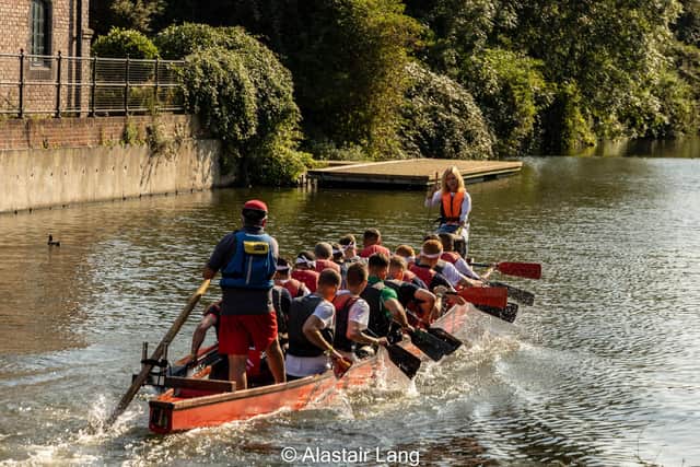 A charity dragon boat race is taking place at the Chichester Canal Basin
