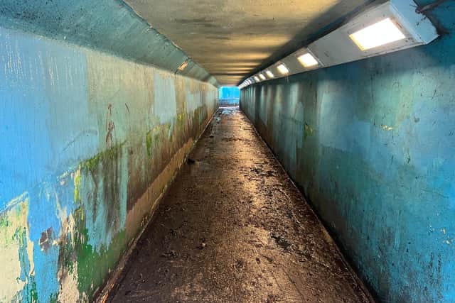 The subway in Crawley which is regularly flodded