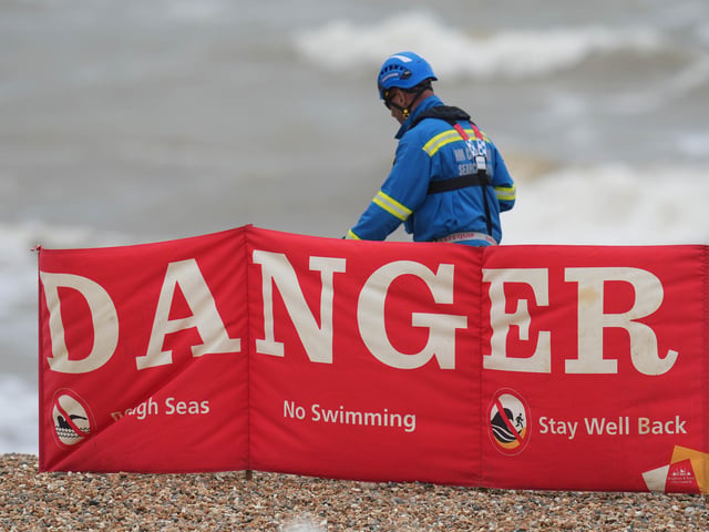 A large search and rescue mission has been launched to find a missing swimmer. Picture: Eddie Mitchell