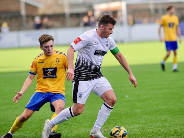 Action, celebration and crowd pictures from Lancing v Littlehampton Town at Culver Road