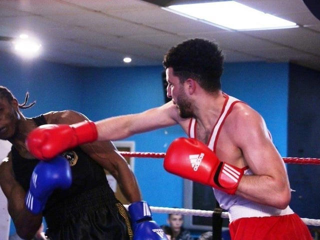 Action from Crawley's junior boxing squad at their annual blockbuster at the Goffs Park Social Club on Sunday. Picture by Max Spanner Photography