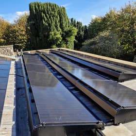 A total of 39 solar panels have been installed on the flat roof on the south side of St Peter and St Paul Church in Rustington