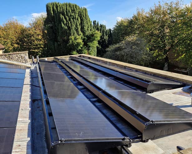 A total of 39 solar panels have been installed on the flat roof on the south side of St Peter and St Paul Church in Rustington