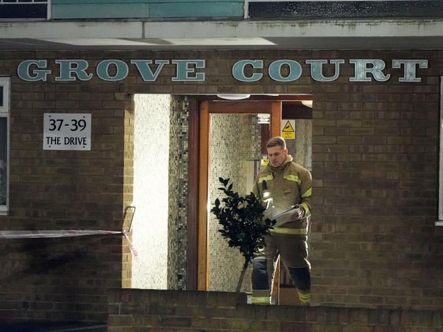 Emergency services at the scene of the fire. Picture by Eddie Mitchell