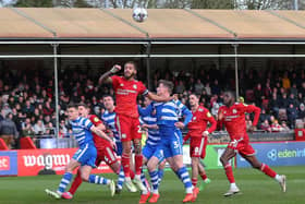 Action from Crawley Town's 2-0 defeat to Doncaster Rovers on Good Friday | Picture: Natalie Mayhew/Butterfly Football