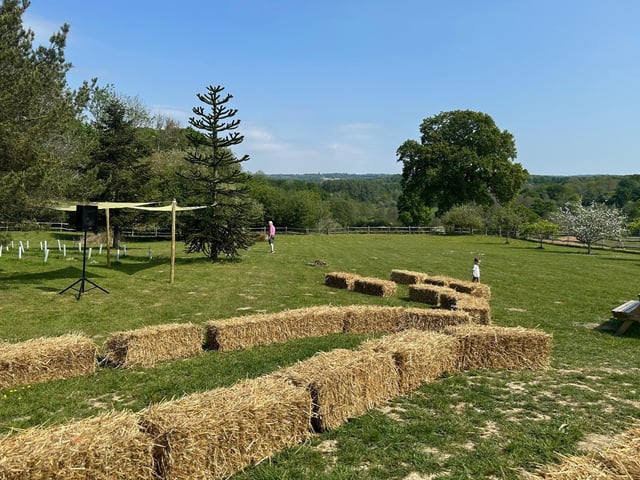 Part of the rustic play area