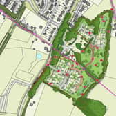 A plan showing the proposed development on land to the east of Theobolds Green. Image: Esquire Developments Limited and Rurban Estates Limited
