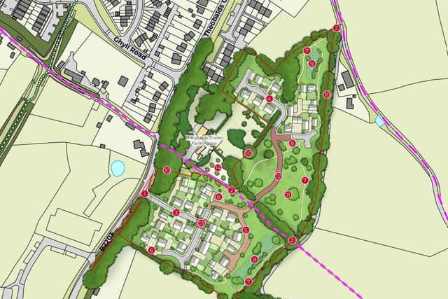 A plan showing the proposed development on land to the east of Theobolds Green. Image: Esquire Developments Limited and Rurban Estates Limited