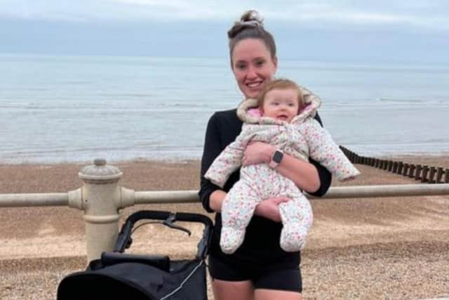 Ottilie Chatham got round the parkrun course speedily - with a little help from Hastings AC's Grace Baker