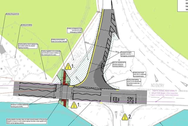 Plans to install a puffin crossing at the Norwich Road/Sherborne Road/St Paul’s Road junction have been submitted to Chichester District Council. Image: Miller Homes and Vistry Group