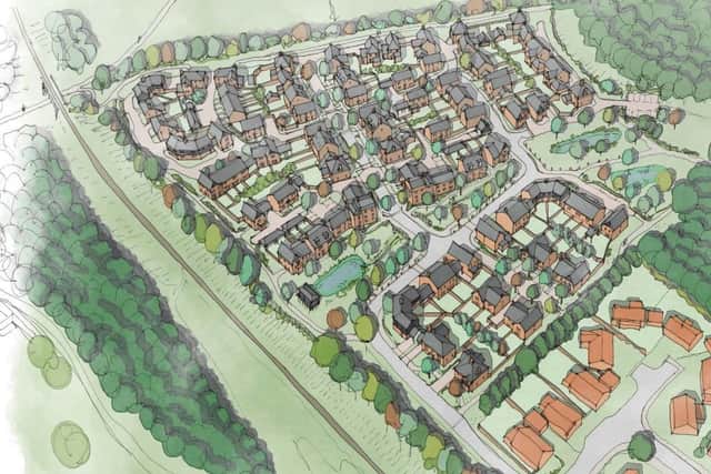 Ashill Regen Ltd has applied to redevelop West Hoathly Brickworks on Hamsey Road, Sharpthorne, and build 108 new homes. Picture by Omega Architects via Mid Sussex District Council planning portal