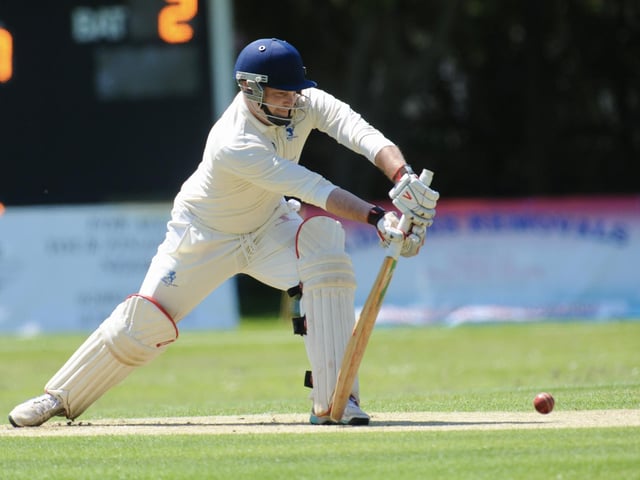 Action from Goring CC v Pagham CC in Division 3 West of the Sussex Cricket League