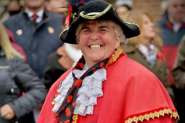 Arundel's town crier Angela Standing. Picture by Charlie Waring.