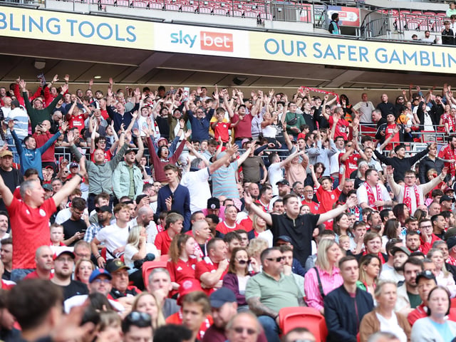 Crawley Town fans flocked to Wembley in their thousands to roar the boys on to glory.