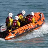 Crews from Eastbourne’s RNLI were called out to an incident of a swimmer in distress by the pier. Picture: Eastbourne RNLI