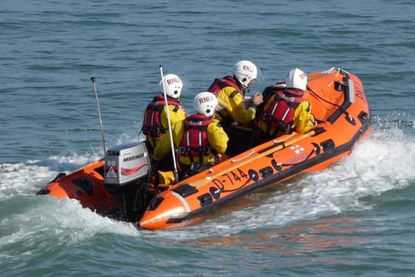 Crews from Eastbourne’s RNLI were called out to an incident of a swimmer in distress by the pier. Picture: Eastbourne RNLI