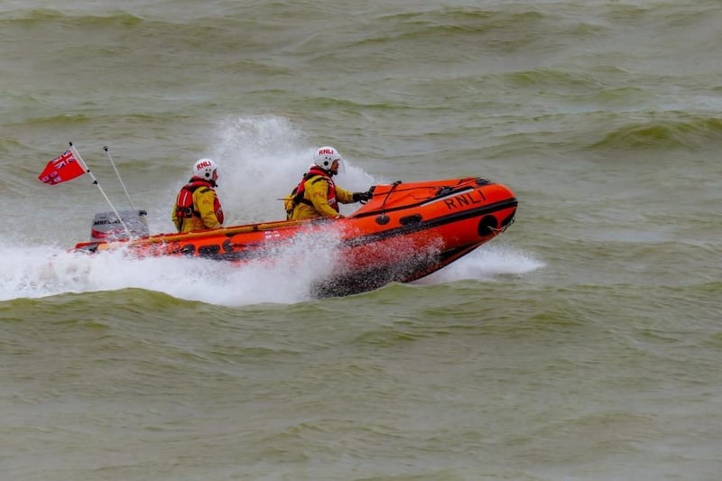 Hastings inshore lifeboat on Monday by Brian Bailey