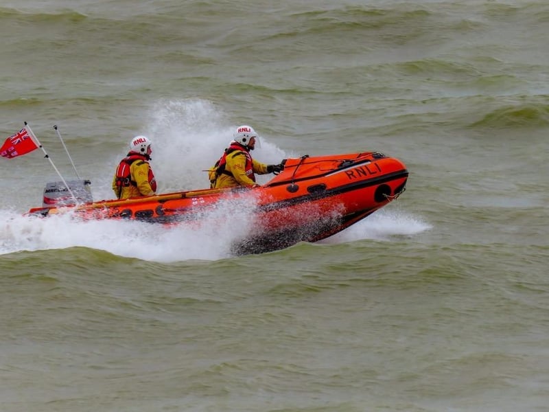 Hastings inshore lifeboat on Monday by Brian Bailey