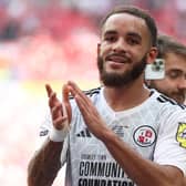 Crawley Town Jay Williams after the final whistle went at Wembley | Picture: Natalie Mayhew/Butterfly Football