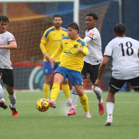 Action between Gosport Borough and Chichester City in the FA Trophy at Privett Park | Picture: Chris Moorhouse