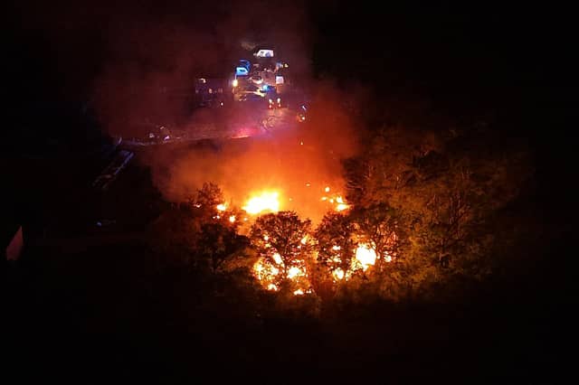 East Sussex Fire and Rescue Service said crews were called to an agricultural building fire in Ailies Lane, East Hoathly, late on Tuesday night (May 5). Photo: Dan Jessup