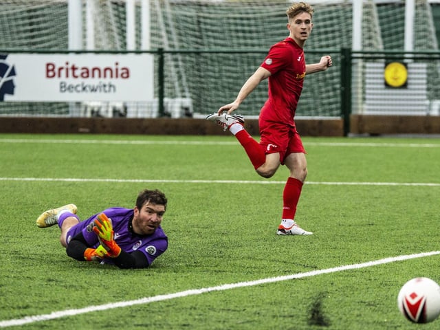 Action from Newhaven v Horsham YMCA at Fort Road in the SCFL premier