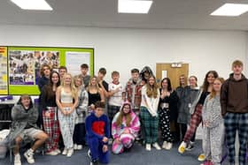 FCC Sixth formers were PJs to school to raise money for Dementia Support