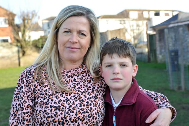 Amy Boyse, pictured with her son Ollie,  said the majority of the children had applied for Shoreham Academy, Sir Robert Woodard Academy and Steyning Grammar School – ‘three great schools in their catchment and locality’. Photo: Steve Robards SR2303033